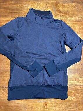 Brooks Run Happy Mock Neck Running Pullover Navy Women’s Medium